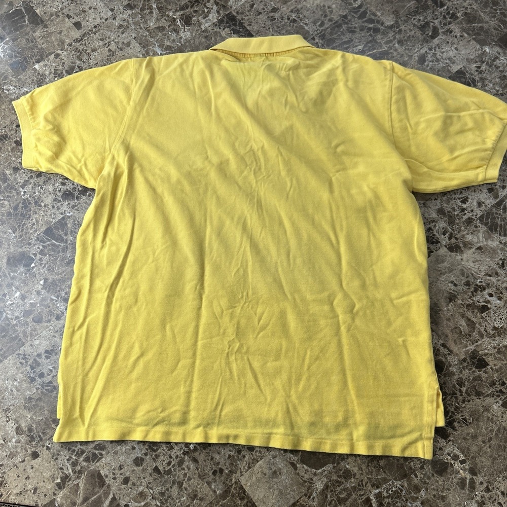 polo ralph lauren polo shirt XL Mens Vintage Yellow Short Sleeves - Picture 4 of 7